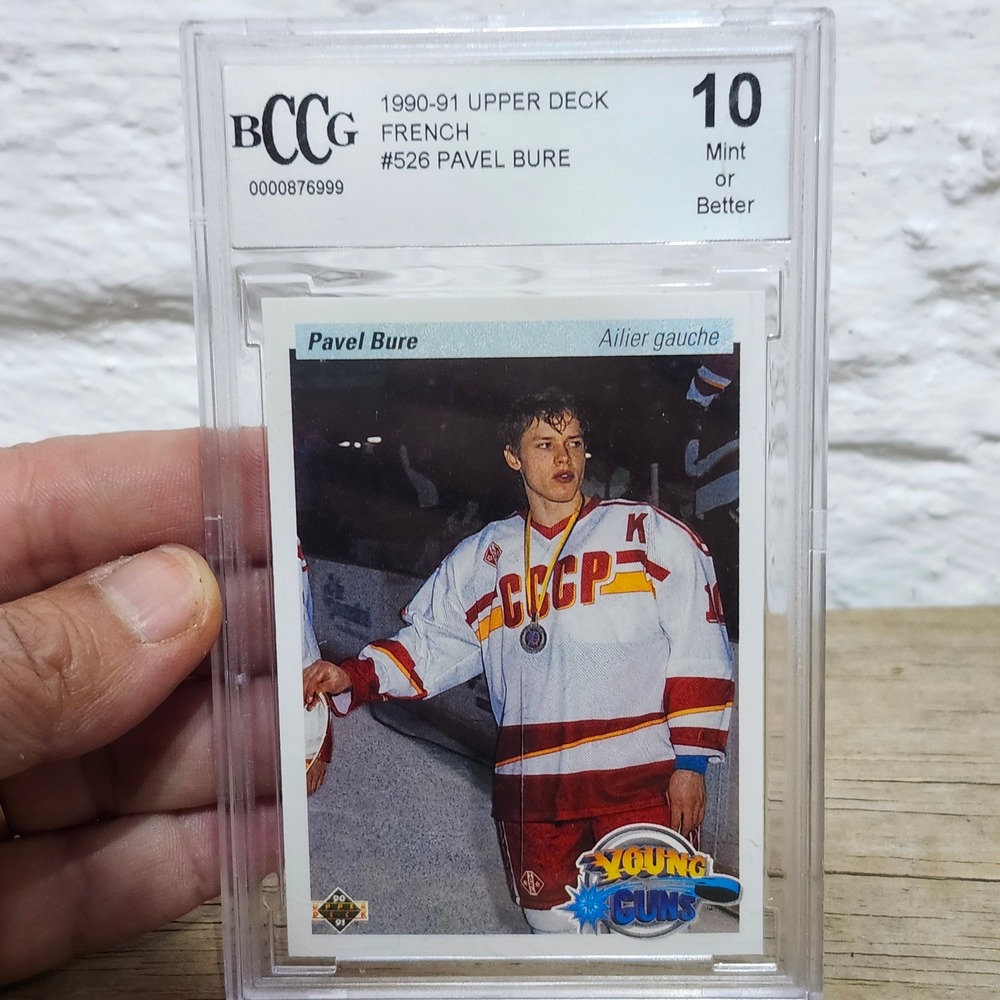 1990-91 Upper Deck Pavel Bure #526 Young Guns BCCG 10‎ Hockey Card